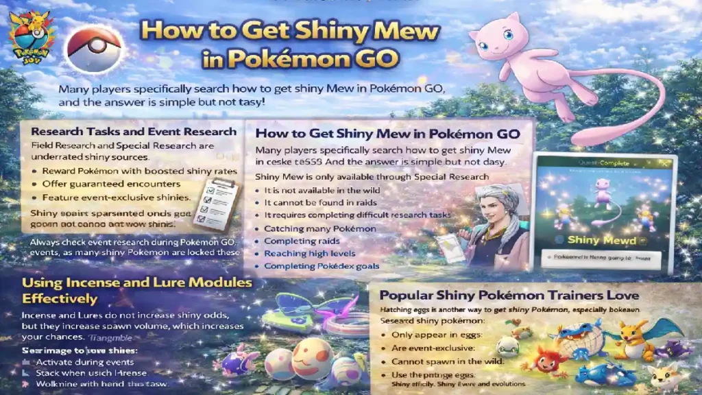 How to Catch Shiny Pokemon in Pokemon Go: Best Tips & Tricks: 3 How to Get Shiny Mew in Pokémon GO