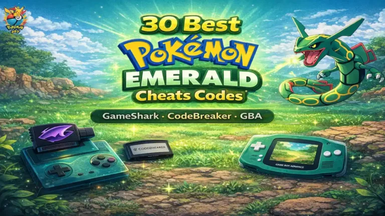 30 Best Pokemon Emerald Cheats Codes – GameShark CodeBreaker GBA