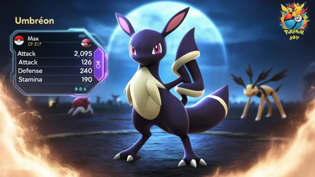 Umbreon Pokémon stats and battle.
