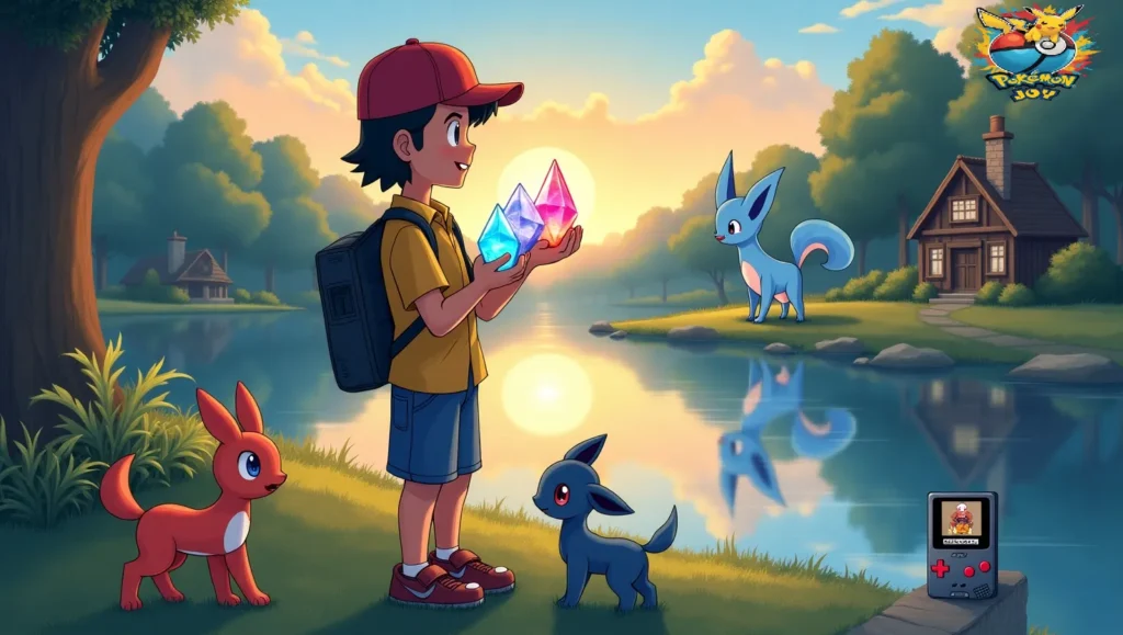 Charming Pokémon Crystal bonding crystals sunset nature nostalgia