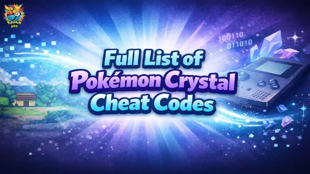 Full List of Pokemon Crystal Cheat Codes (2)
