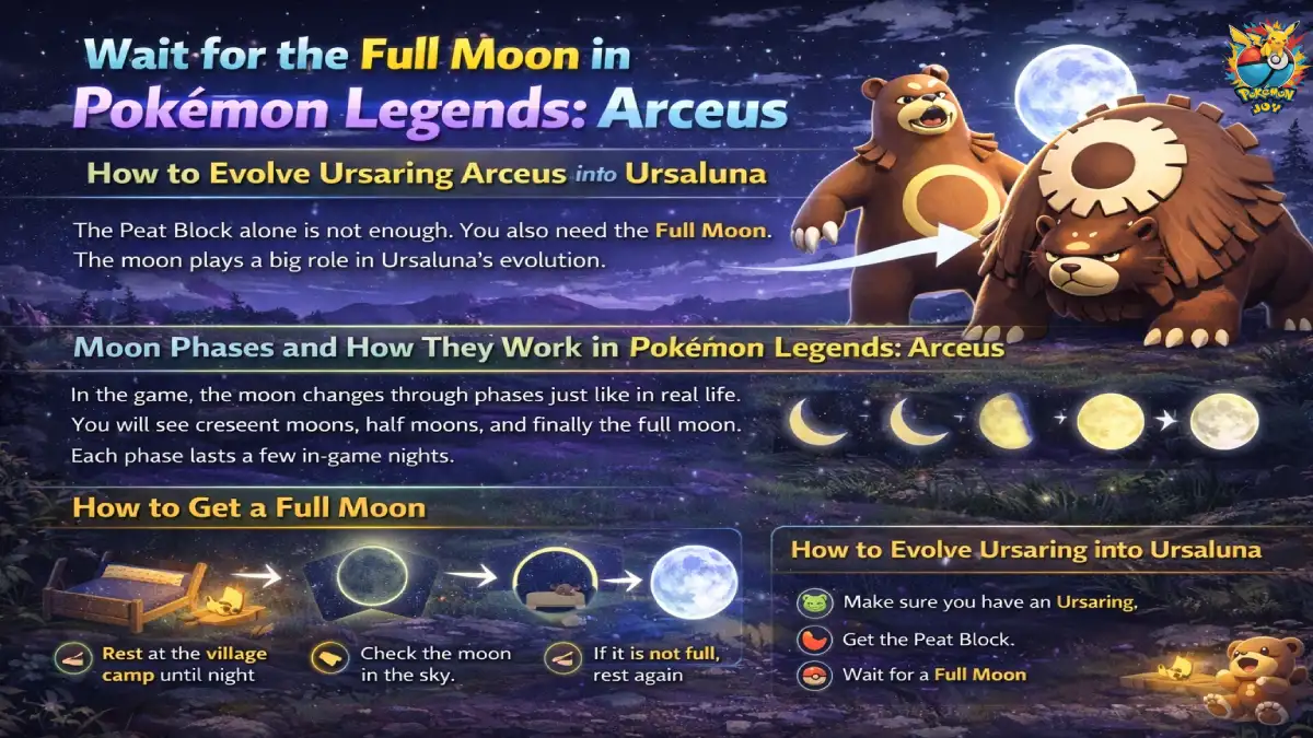 How to Evolve Ursaring Arceus into Ursaluna with full moon