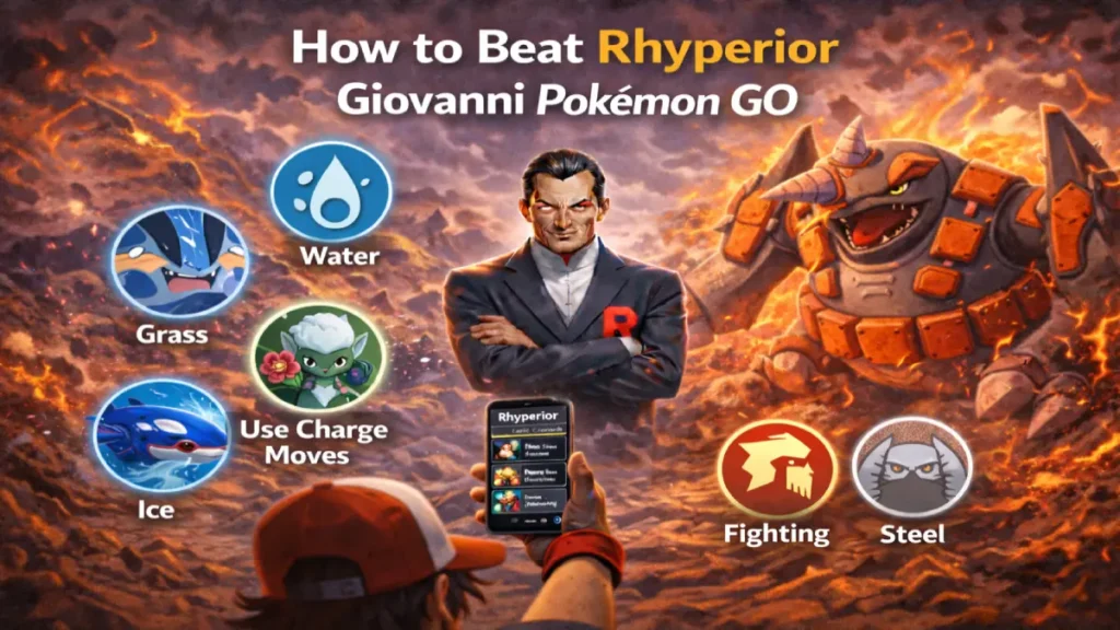 How to Beat Rhyperior Giovanni in Pokemon Go