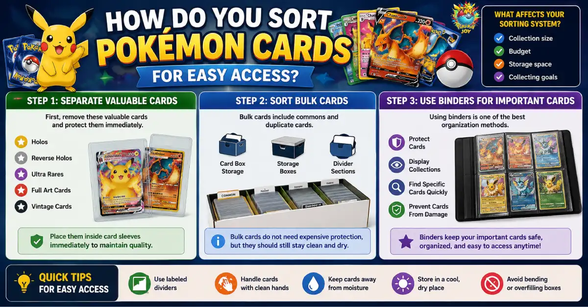 How to Organize Pokemon Cards: The Best Way to Organize Your Pokémon Cards Like a Pro 6 Pokémon Cards for Easy Access