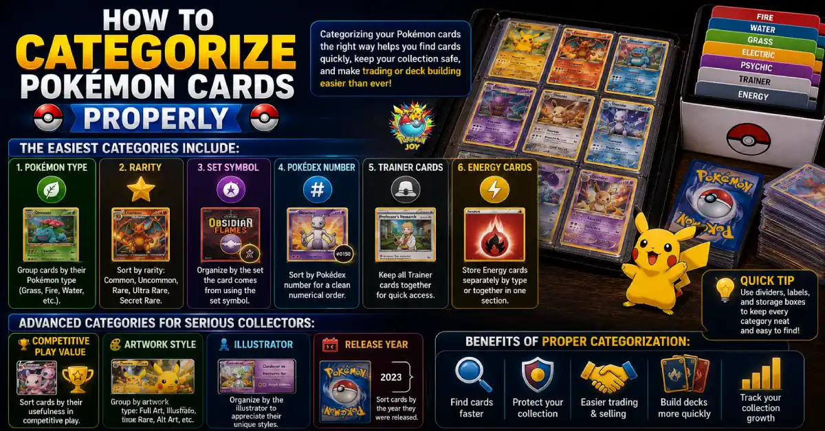 How to Organize Pokemon Cards: The Best Way to Organize Your Pokémon Cards Like a Pro 4 How to Categorize Pokémon Cards Properly