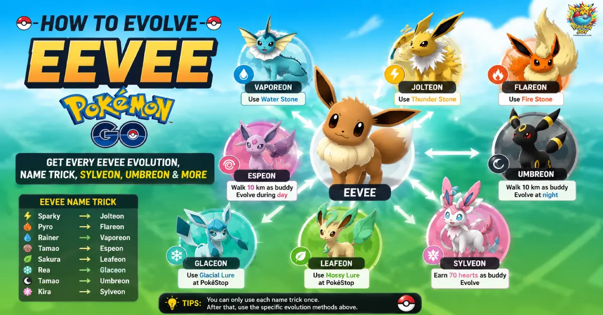 How to Evolve Eevee Pokemon GO