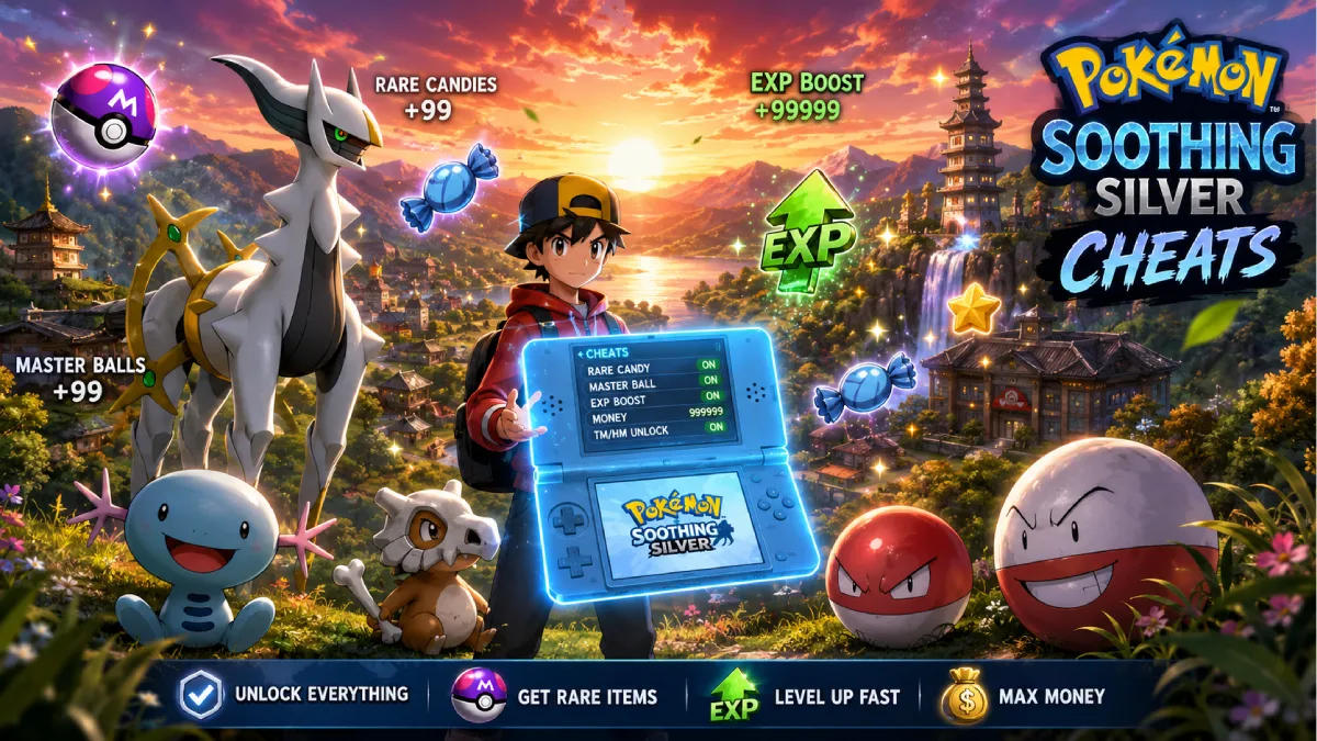 pokemon soothing silver cheats