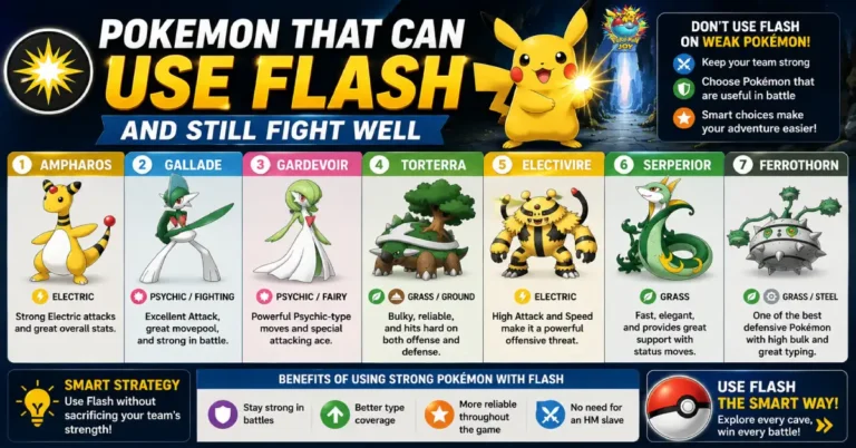 Pokemon That Can Use Flash and Still Fight Well