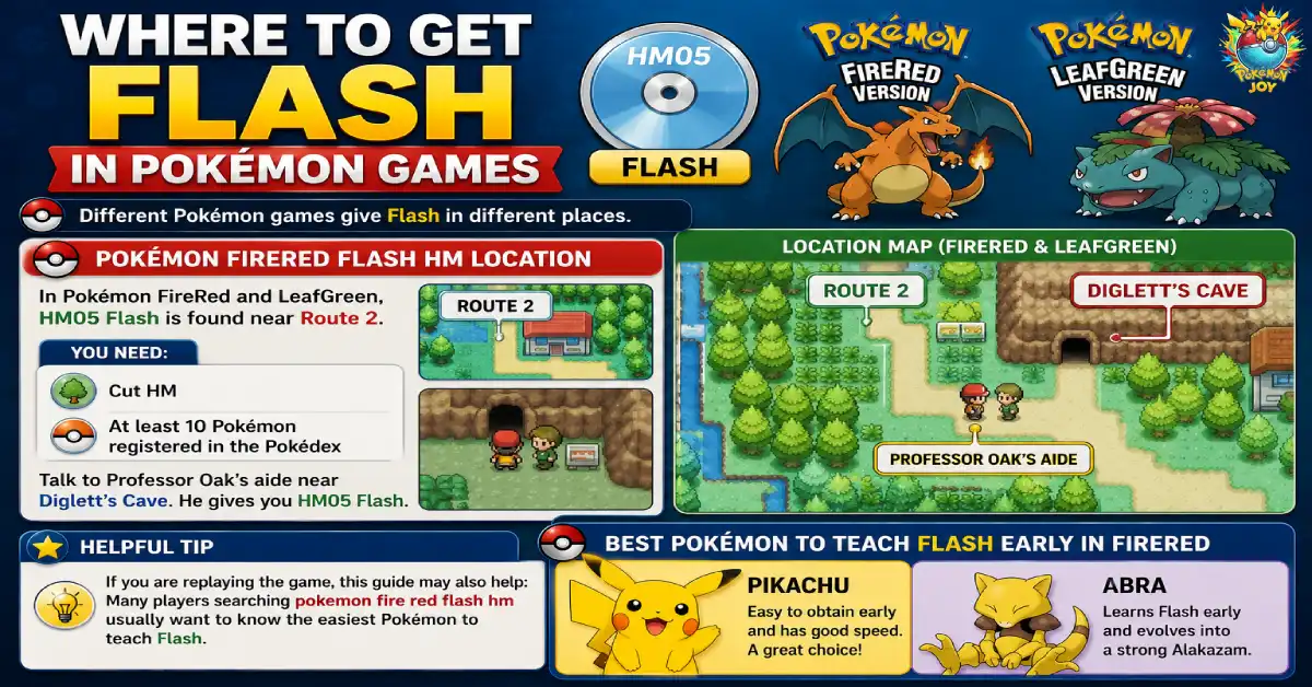 Where to Get Flash in Pokemon Games