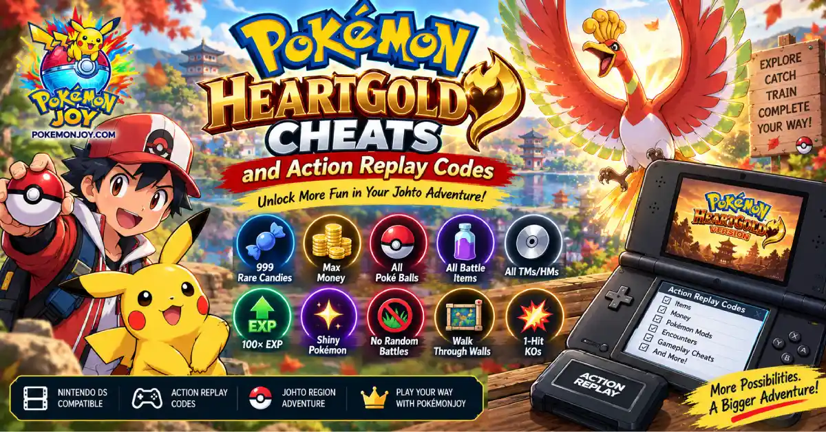 Pokémon HeartGold Cheats: Action Replay Codes for Nintendo DS