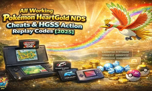 All Working Pokemon HeartGold NDS Cheats & HGSS Action Replay Codes [2025]